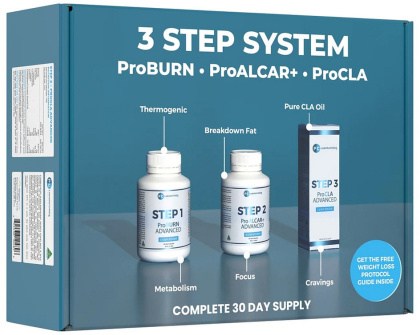 PC LABORATORIES 3 Step System ProBURN ProALCAR+ ProCLA Pack