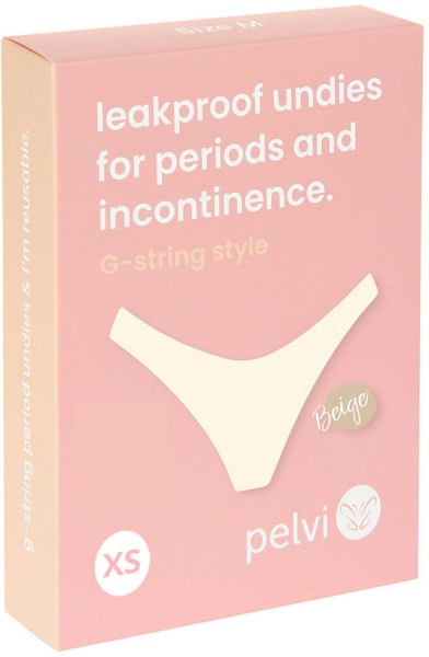 PELVI Leakproof Underwear G-String Beige XS