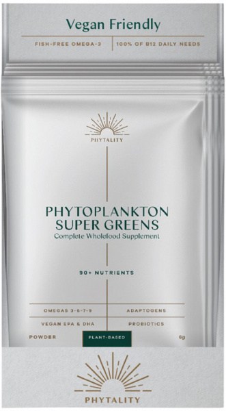 PHYTALITY NUTRITION Phytoplankton Super Greens (Complete Wholefood Supplement) Sachets 6g x 14 Pack