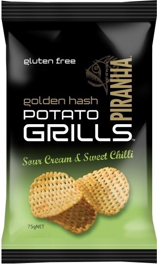 Piranha Potato Grills Sour Cream & Sweet Chilli 12x75g
