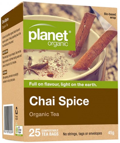 PLANET ORGANIC Chai Spice Herbal Tea x 25 Tea Bags