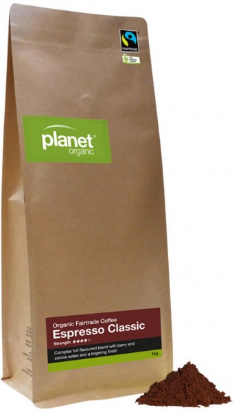 PLANET ORGANIC Coffee Espresso Classic Espresso Ground 1kg