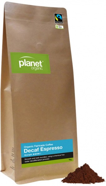 PLANET ORGANIC Coffee Espresso Decaf Espresso Ground 1kg