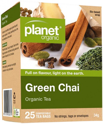 PLANET ORGANIC Green Chai Herbal Tea x 25 Tea Bags