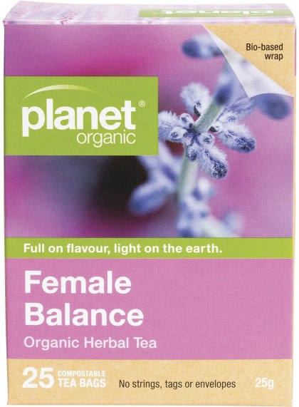 Planet Organic Female Balance Herbal Tea Bags 25pk