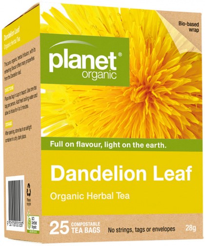 PLANET ORGANIC Organic Herbal Tea Dandelion Leaf x 25 Tea Bags