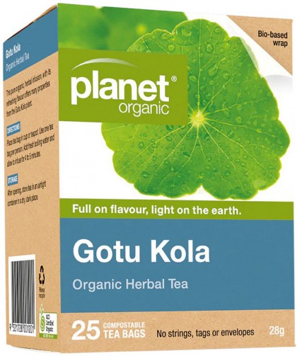 PLANET ORGANIC Organic Herbal Tea Gotu Kola x 25 Tea Bags