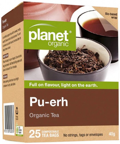 PLANET ORGANIC Organic Tea Pu-erh x 25 Tea Bags
