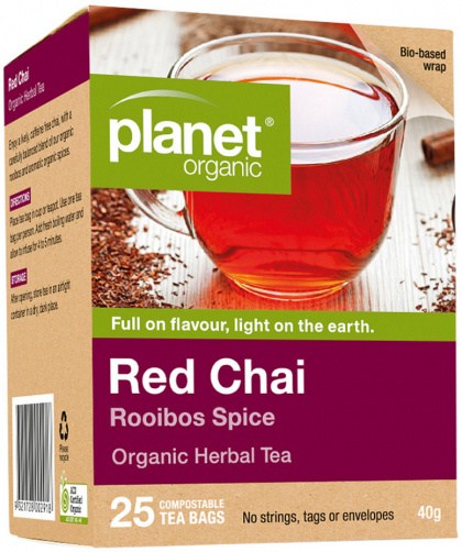 PLANET ORGANIC Organic Herbal Tea Red Chai (Rooibos Spice) x 25 Tea Bags