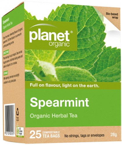 PLANET ORGANIC Organic Herbal Tea Spearmint x 25 Tea Bags