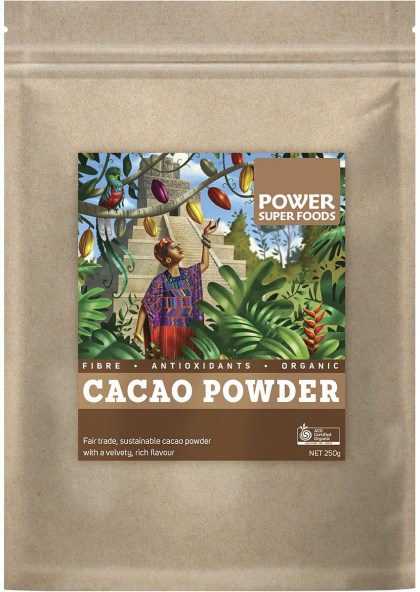 Power Super Foods Cacao Powder Kraft Bag 250g