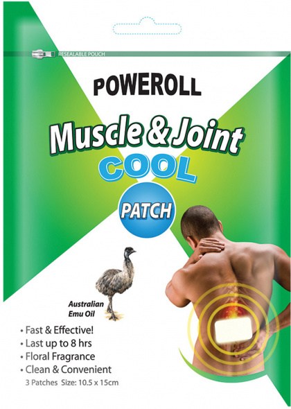 POWEROLL Muscle & Joint Cool Feel Patch x 3 Pack