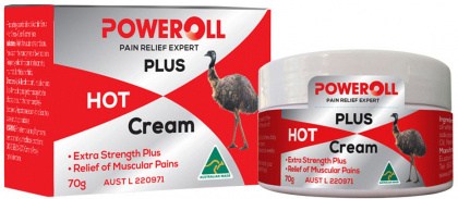 POWEROLL Pain Relief Plus (Hot Feel) Cream 70g
