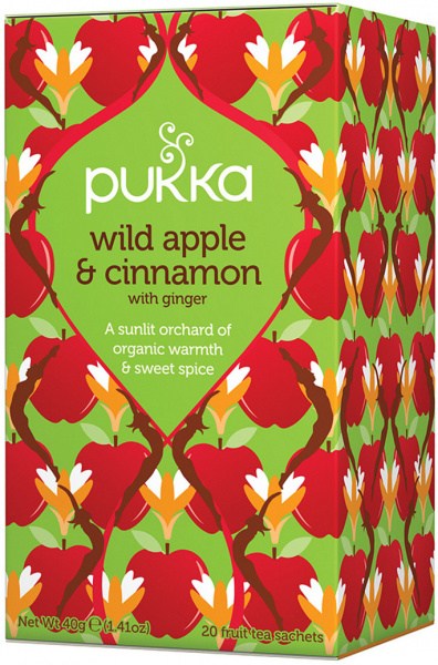 PUKKA Organic Wild Apple & Cinnamon (with Ginger) x 20 Tea Bags