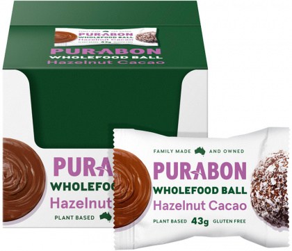 PURABON Wholefood Balls Hazelnut Cacao 43g x 12 Display