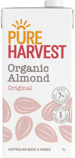 Pure Harvest Organic Activated Almond Milk Original 1ltr