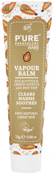 P'URE PAPAYACARE BABY Vapour Balm (Eucalyptus & Lemon Myrtle with Paw Paw) 25g