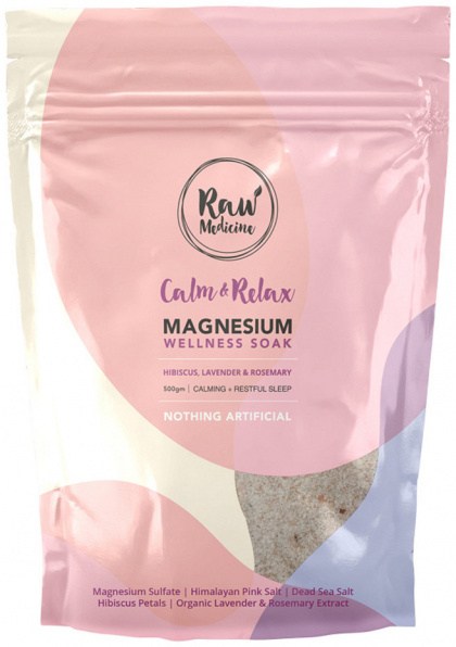 RAW MEDICINE Magnesium Wellness Soak Calm & Relax (Calming + Restful Sleep) 500g