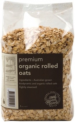 Real Good Foods Aussie Organic Premium Rolled Oats 1kg