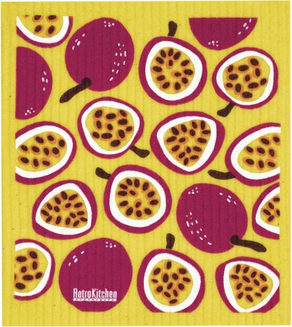 Retrokitchen 100% Compostable Sponge Cloth Passionfruits  