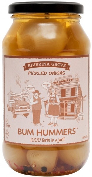 Riverina Grove Bum Hummers Pickled Onions  500g