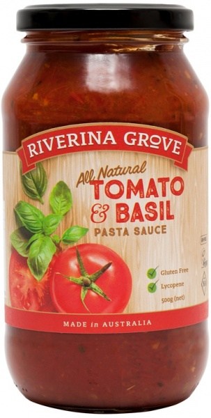 Riverina Grove Tomato Basil Pasta Sauce  500g
