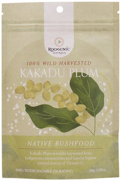ROOGENIC AUSTRALIA Native Bushfood 100% Wild Harvested Kakadu Plum 30g