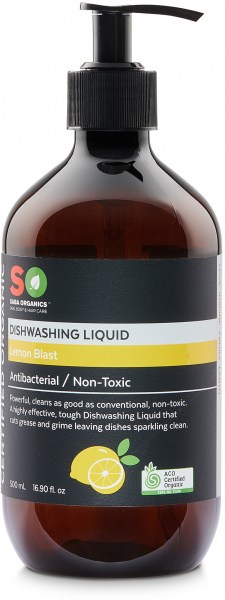 Saba Organics Dishwashing Liquid Lemon Blast 500ml
