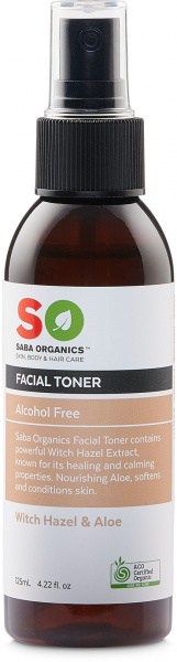 Saba Organics Facial Toner Witch Hazel & Aloe 125ml