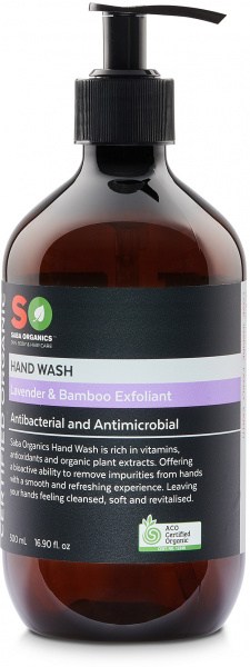 Saba Organics Hand Wash Lavender & Bamboo Exfoliant 500ml