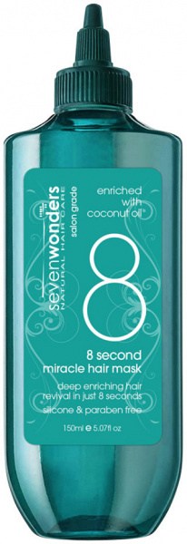 SEVEN WONDERS NATURAL HAIR CARE 8 Second Miracle Hair Mask Enriched with Coconut Oil 150ml
