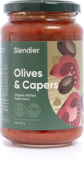 Slendier Capers & Olives Italian Sauce 340g