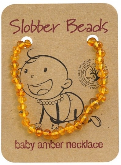 Slobber Beads Baby Honey Round Necklace