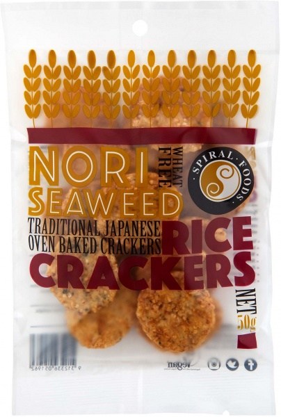 Spiral Crunchy Nori Rice Crackers  50g