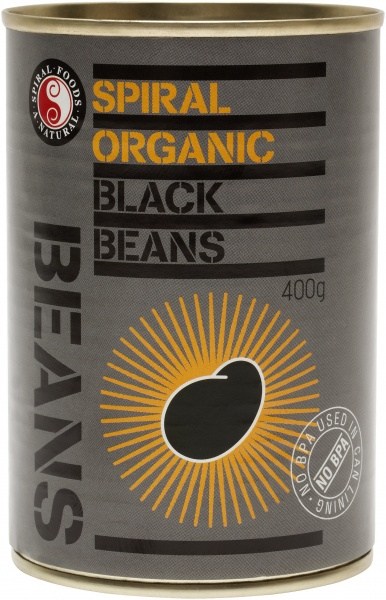 Spiral Organic Black Beans  400g
