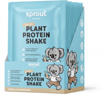 Sprout Organic Junior Protein Vanilla Milkshake  12x35g Sachets