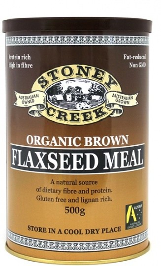 Stoney Creek Organic Brown Flaxseed Meal Can 500g