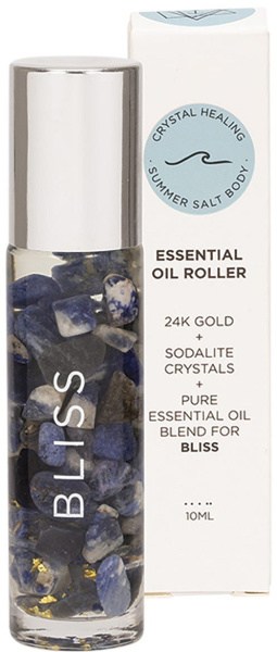 Summer Salt Body Essential Oil Roller 24K Gold Bliss Sodalite 10ml