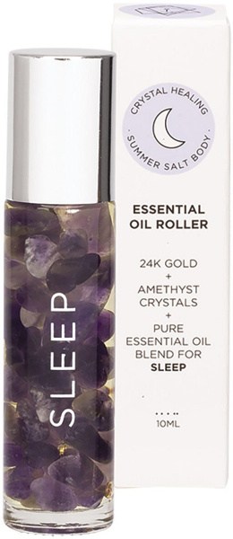 Summer Salt Body Essential Oil Roller 24K Gold Sleep Amethyst 10ml