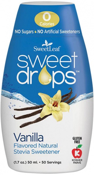 SWEETLEAF Sweet Drops Stevia Liquid Vanilla Creme Squeeze Pack 50ml