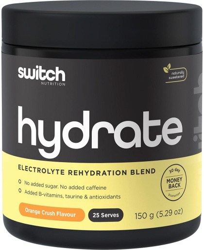 Switch Nutrition Hydrate Electrolytes No Added Sugar Orange Crush 150g