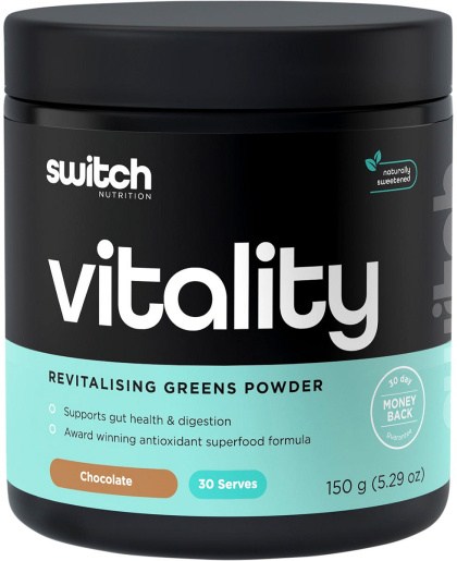 Switch Nutrition Vitality Revitalising Greens Powder Chocolate 150g