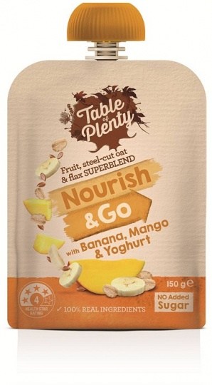 Table of Plenty Nourish & Go Banana, Mango & Yoghurt 150g