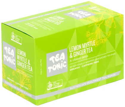 TEA TONIC Lemon Myrtle & Ginger Tea x 20 Tea Bags