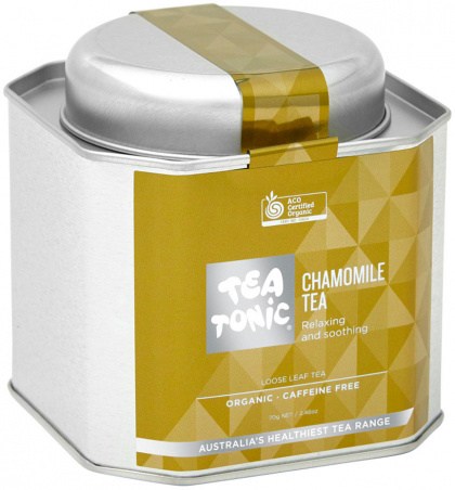 TEA TONIC Organic Chamomile Tea Caddy Tin 70g
