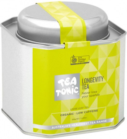 TEA TONIC Organic Longevity Tea Caddy Tin 120g