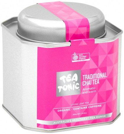 TEA TONIC Organic Traditional Chai Tea Caddy Tin 250g