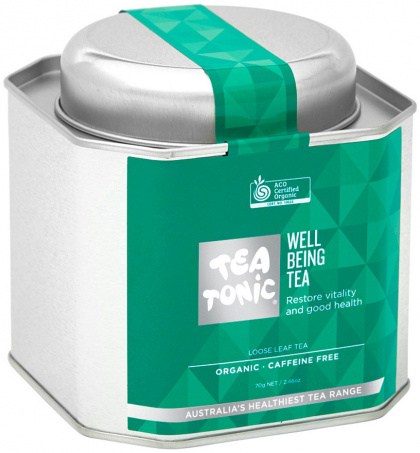 TEA TONIC Organic Well Being Tea Caddy Tin 70g