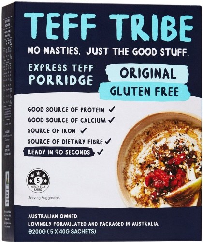 Teff Tribe Instant Porridge Original  (5x40g Sachets) 200g