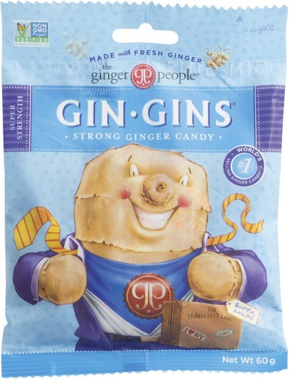 The Ginger People Gin Gins Ginger Candy Bag Super Strength 12x60g
